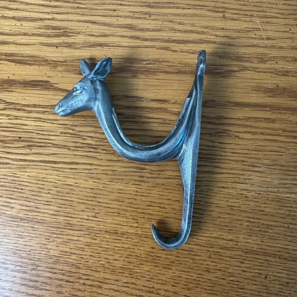 Vintage 1964 Whitehall Metal Studios Deer Head‎ Double Hook Hanger Metal